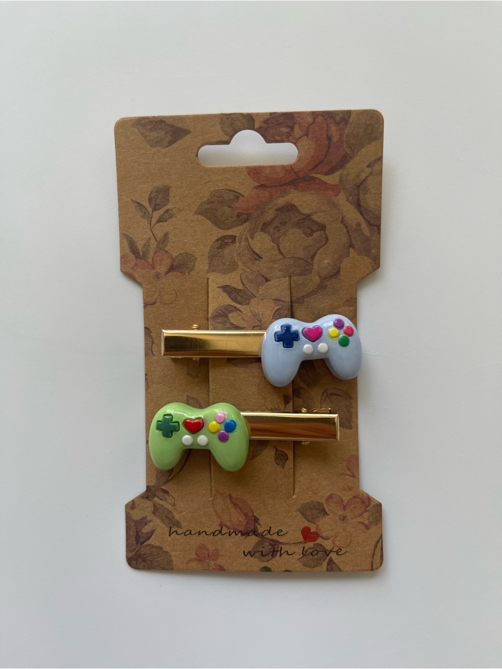 Handmade Gamer Hair Clips 2pc | Video Game Controller | Y2K Kawaii